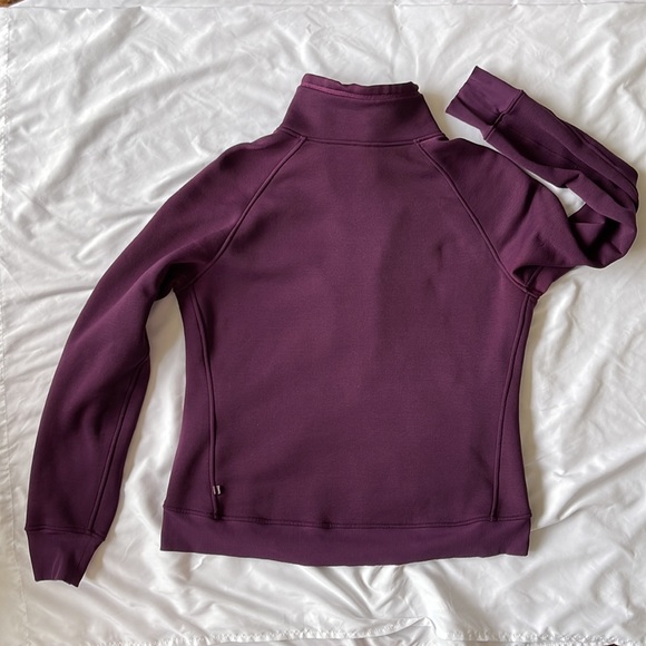 Lululemon Kick The Cold Zip Up High Collar Jacket Deepest Magenta Size 12 - Picture 7 of 17
